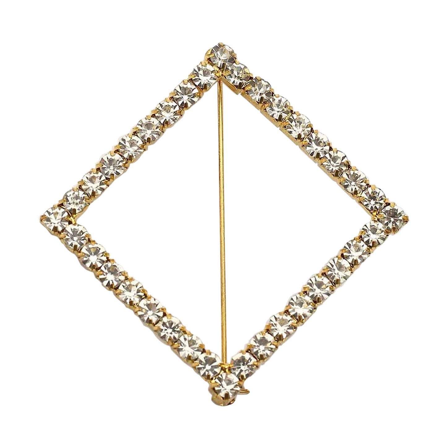 Gold Rhinestone Chair Sash Buckle 2 Inch#whtbkgd