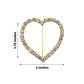 2 Inch Gold Metal Chair Sash Buckle With Heart Shape And Rhinestone Accents
