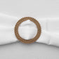 Antique gold rhinestone circle buckle pin for chair sashes and napkins.