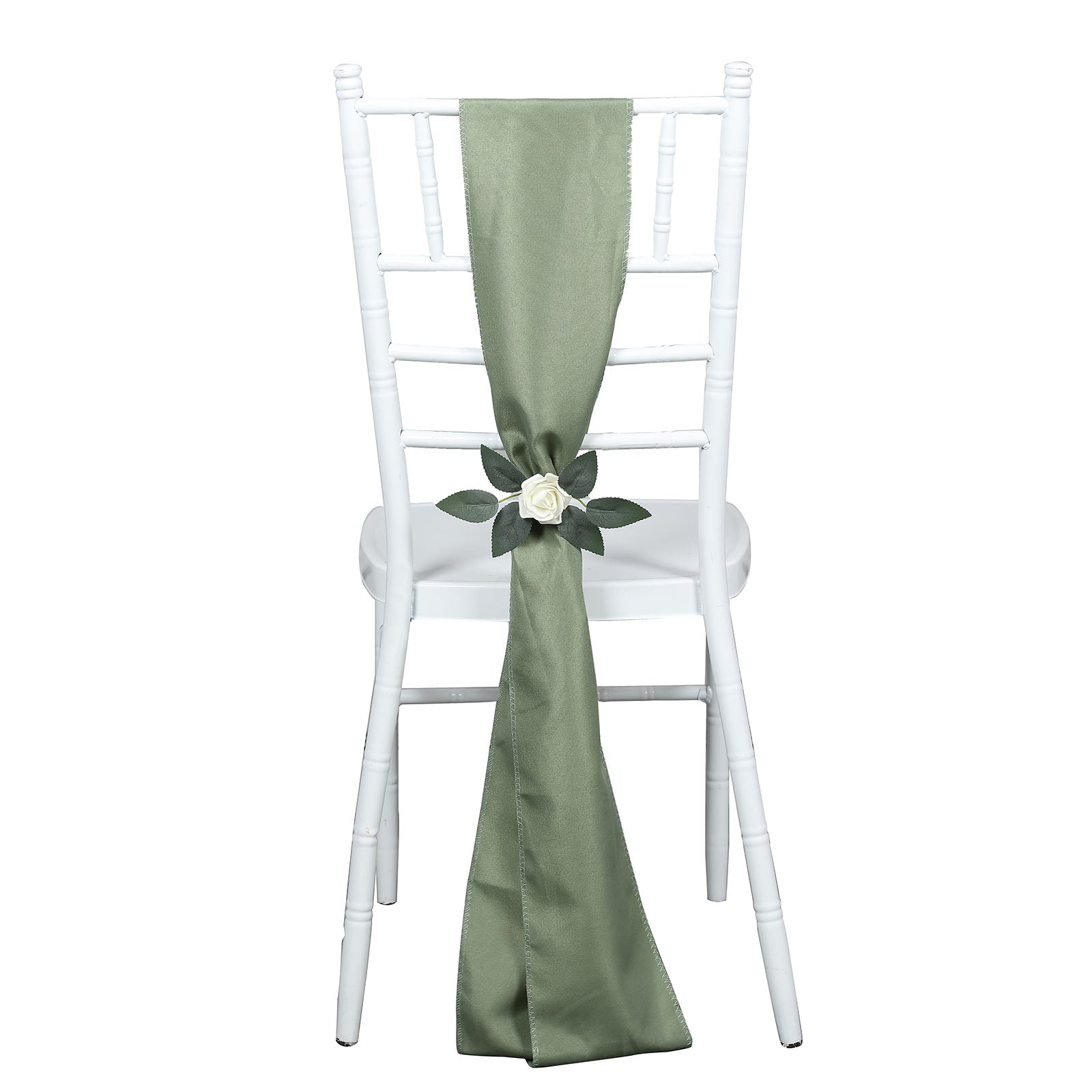 5 Pack Eucalyptus Sage Green Chair Sashes 6 Inch x 108 Inch Polyester