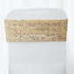 5 pack | 6x15 Champagne Sequin Spandex Chair Sash
