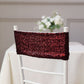 Burgundy Sequin Spandex Stretch Fitted Fabric Chair Sashes 6 Inch x 15 Inch 