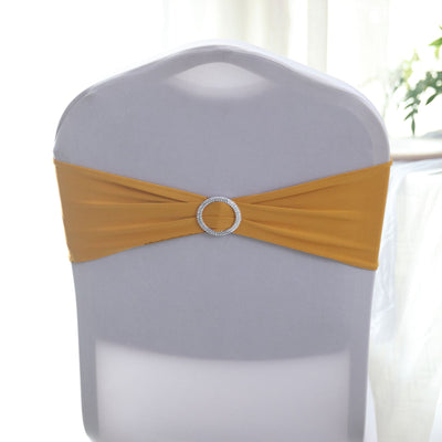 Luxurious Gold Spandex Chair Sashes