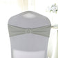 Silver Spandex Chair Sashes 5 Inch x 14 Inch With Silver Diamond Ring Buckles