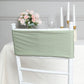5 Pack Of Sage Green Spandex Chair Sashes 5 Inch X 12 Inch 