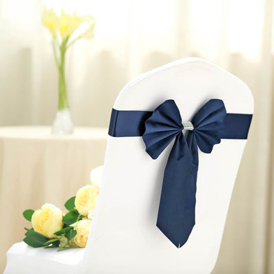 Transform Your Event with Navy Blue Reversible Chair Sashes