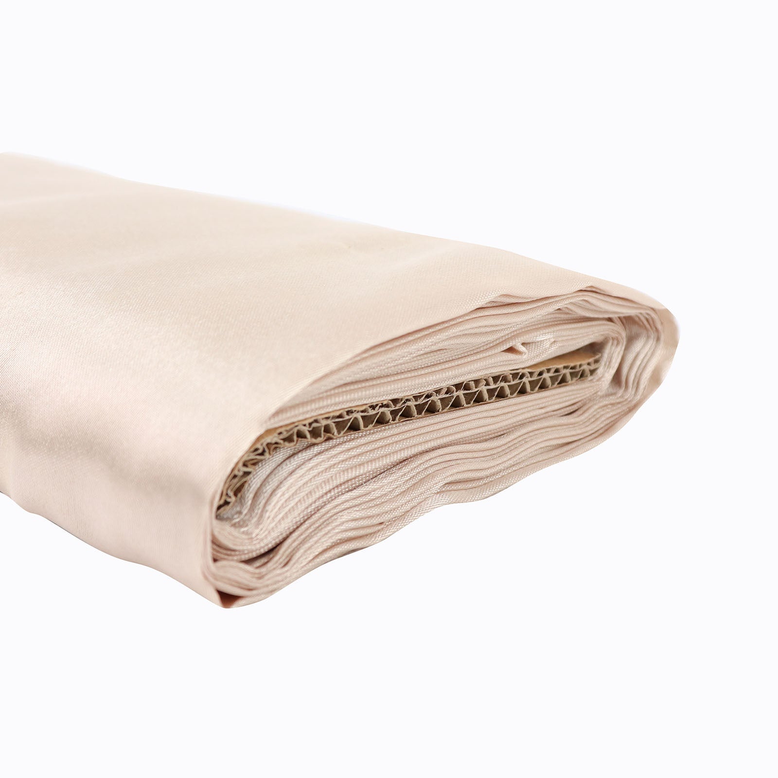 10 Yards x 54 Inch Beige Satin Fabric Bolt