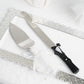 Bride and Groom Cake Server Set - Stainless Steel Wedding Cake Knife And Server Set