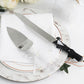 Bride & Groom Cake Server Set - Stainless Steel Wedding Cake Knife And Server Set