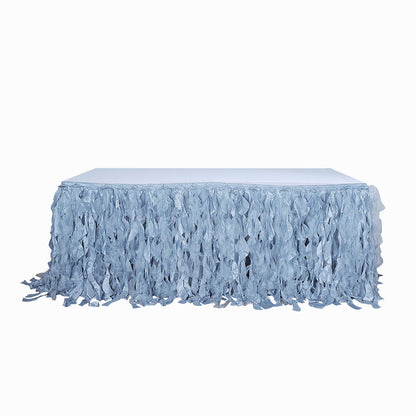 17 Feet Dusty Blue Curly Willow Taffeta Skirt