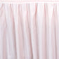 17ft Blush/Rose Gold Pleated Polyester Table Skirt, Banquet Folding Table Skirt#whtbkgd