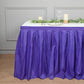 Table Skirt In Purple Pleated Polyester 21 Feet