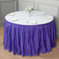 Table Skirt For Banquet Folding Tables In Purple 21 Feet Pleated Polyester