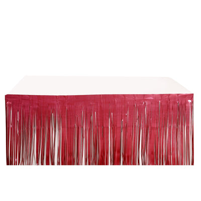 Transform Your Event with the Matte Red Table Skirt