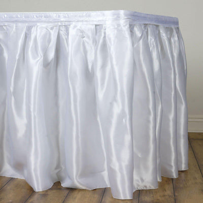 Luxurious Shine of the Satin Table Skirt