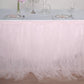 17 FT Blush - Rose Gold 4 Layer Tulle Tutu Pleated Table Skirts