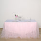 17 FT Blush - Rose Gold 4 Layer Tulle Tutu Pleated Table Skirts