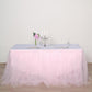 21 FT Blush - Rose Gold 4 Layer Tulle Tutu Pleated Table Skirts