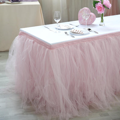 Versatile Uses of the Blush Tulle Table Skirt