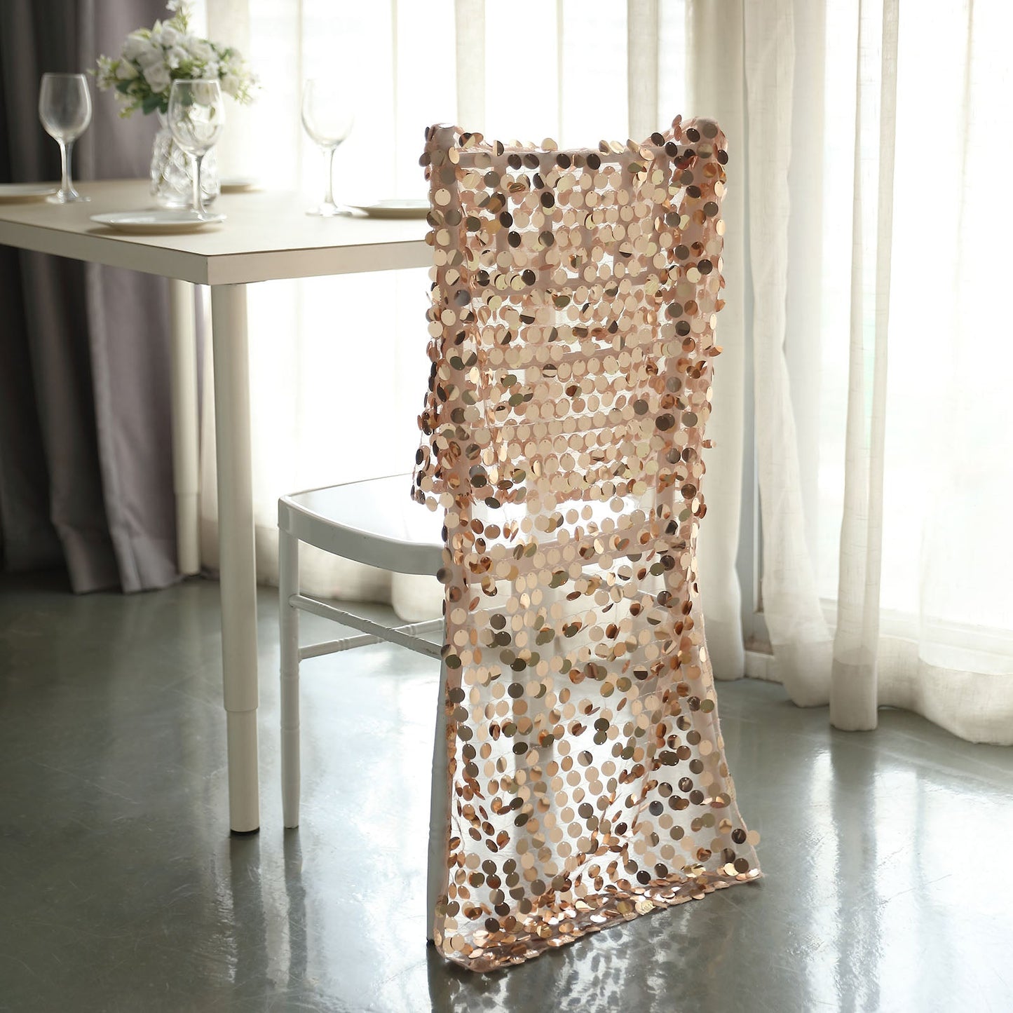 Chiavari Slipcover In Blush Rose Gold