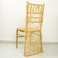 Gold Organza Slipcover For Chairs With Floral Sequins