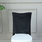Black buttery soft velvet chiavari chair back slipcover.