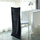 Black buttery soft velvet Chiavari chair back slipcover.