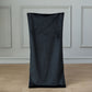 Black buttery soft velvet Chiavari chair back slipcover.
