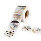 500 Pieces Round Black White Gold Pink Thank You Assorted Geometric Design Glam Stickers Roll 1.5 Inch#whtbkgd