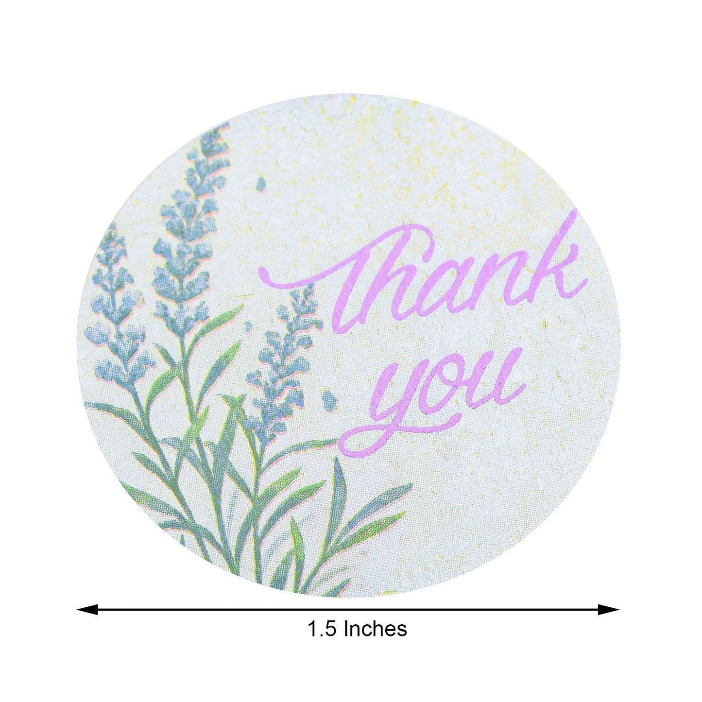 Purple lavender thank you stickers for DIY envelope seals.