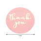 Thank you pink stickers with gold foil text for DIY décor.