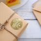 500pcs | 1.5" Thank You Gold With White Text Sticker Rolls, Labels and Seals For DIY Envelope - Round