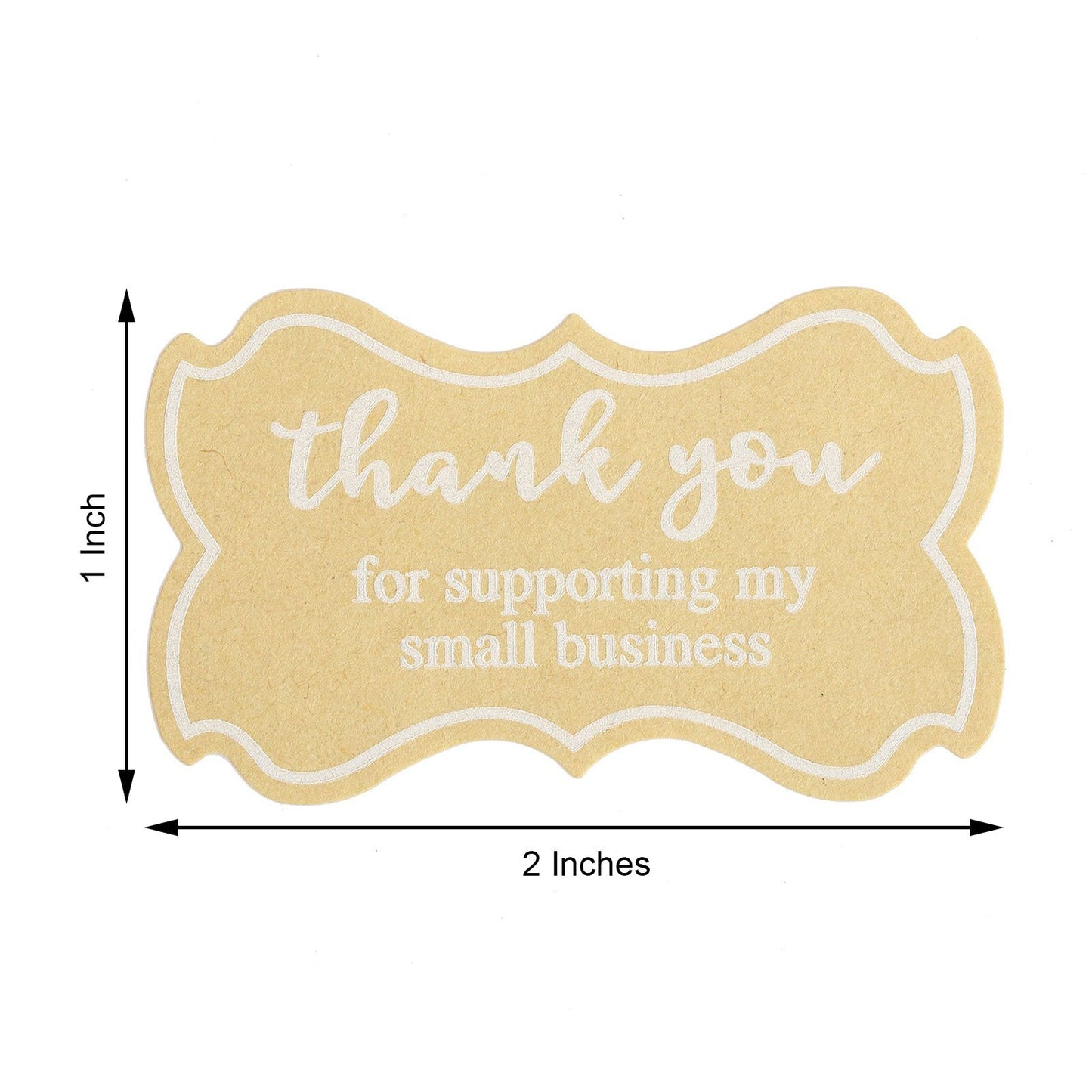 Thank you for supporting my small business sticker in light brown.