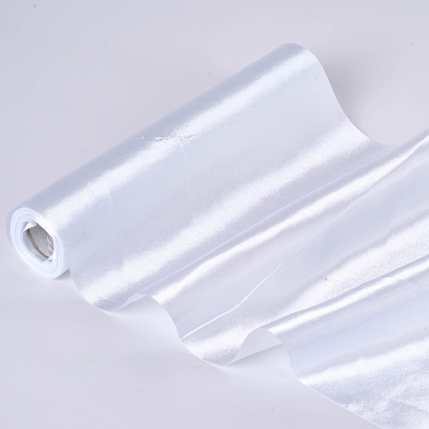 12"x10yd | White Satin Fabric Bolt, DIY Craft Wholesale Fabric