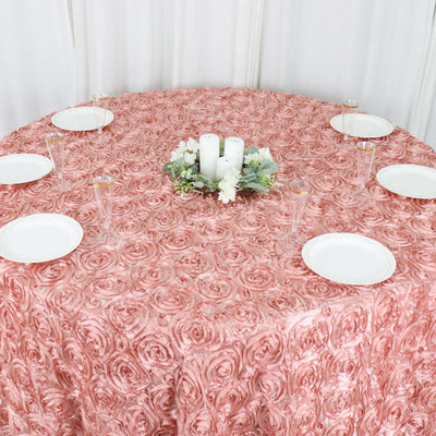 Versatile Use of the Dusty Rose Rosette Tablecloth