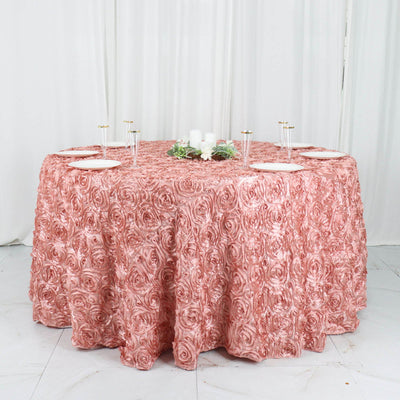 Elegant Design of the Dusty Rose Rosette Tablecloth