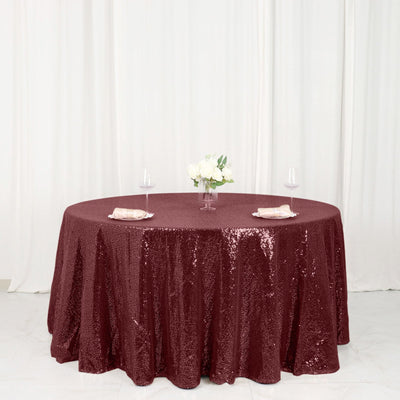 Versatile Uses of the Burgundy Sequin Tablecloth