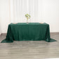 90 Inch By 132 Inch Seamless Hunter Emerald Green Rectangle Tablecloth With Sequin
