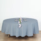 108" Dusty Blue Polyester Round Tablecloth