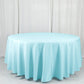 108" Light Blue Polyester Round Tablecloth