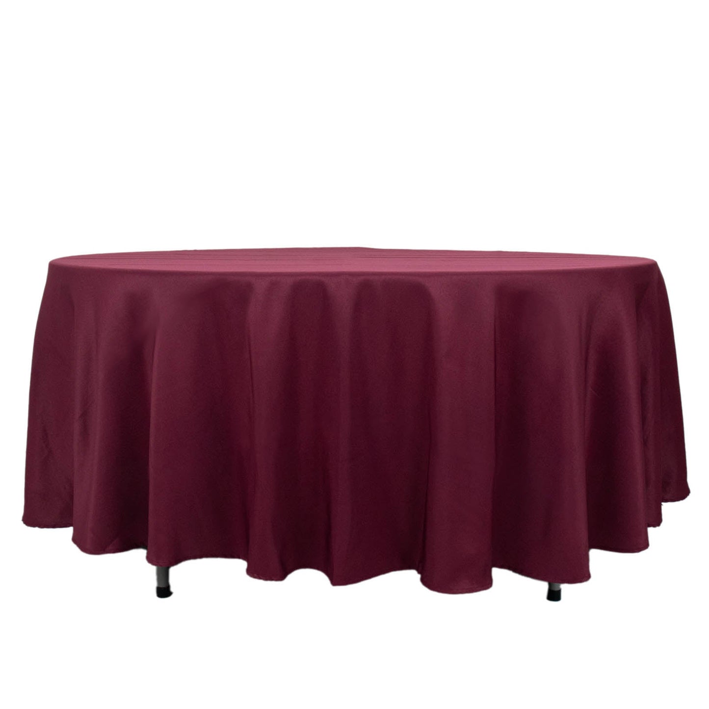 108inch Burgundy 200 GSM Premium Polyester Round Tablecloth