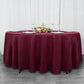 108inch Burgundy 200 GSM Premium Polyester Round Tablecloth