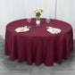 108inch Burgundy 200 GSM Premium Polyester Round Tablecloth
