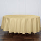 Champagne 108 Inch Round Tablecloth Polyester