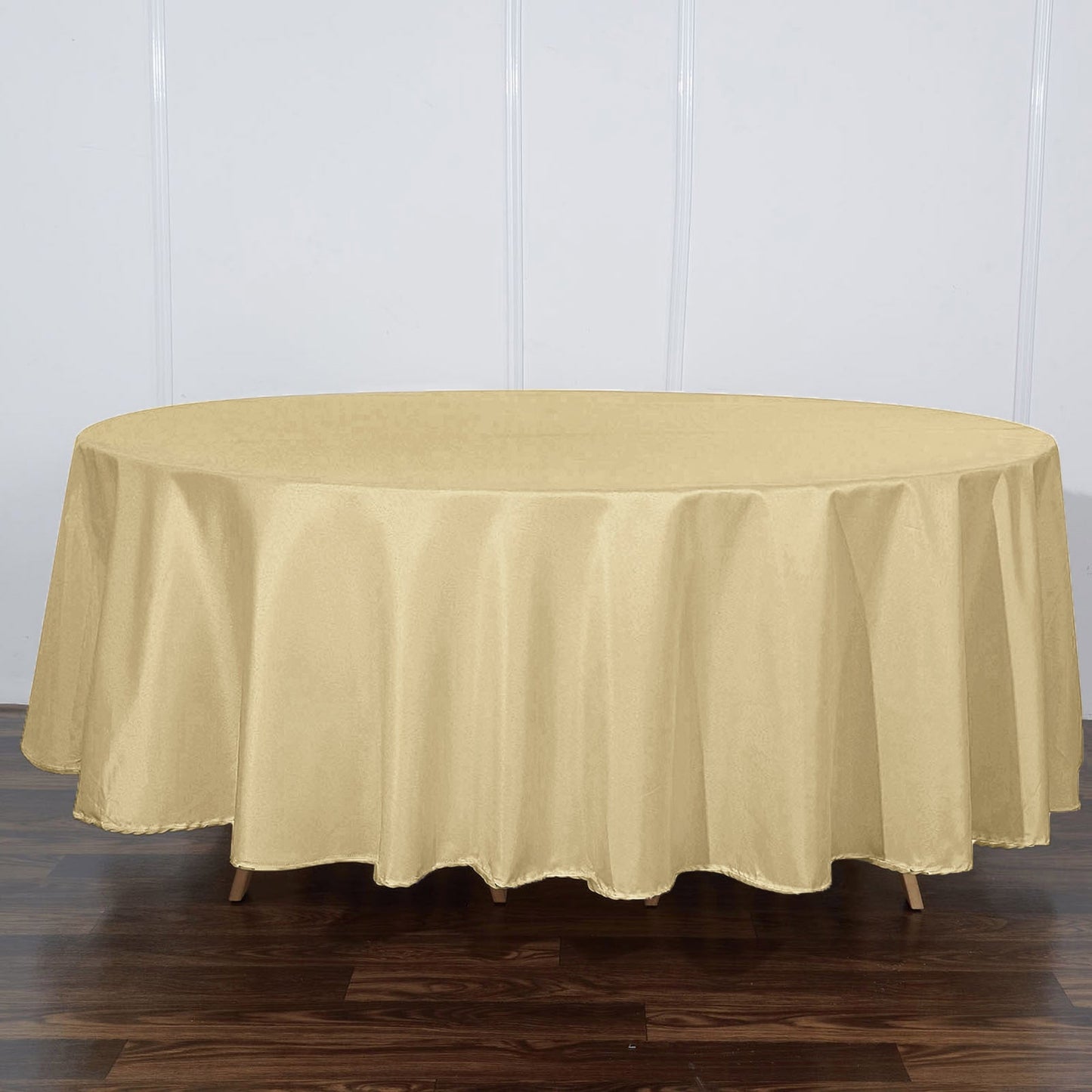 Champagne 108 Inch Round Tablecloth Polyester