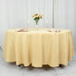 108" Champagne Premium Polyester Round Tablecloth - 220GSM