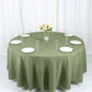 Round Tablecloth Polyester 108 Inch Eucalyptus Sage Green Hemmed