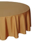 108inches Gold Polyester Round Tablecloth