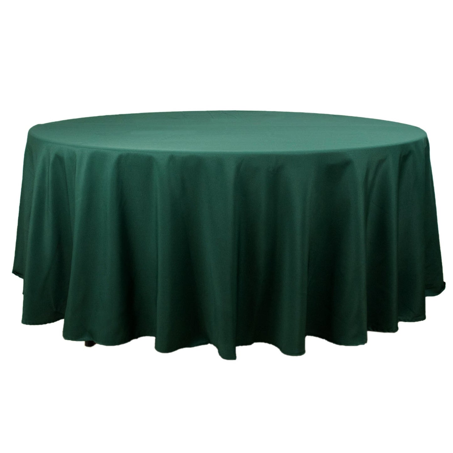 108inch Hunter Emerald Green 200 GSM Premium Polyester Round Tablecloth