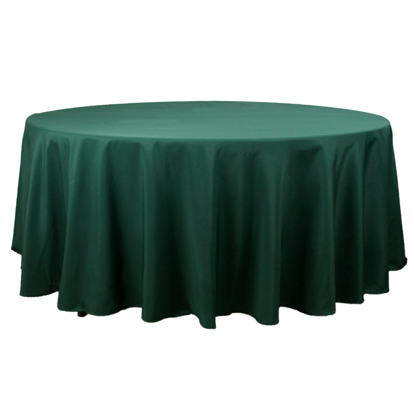 108inch Hunter Emerald Green 200 GSM Premium Polyester Round Tablecloth